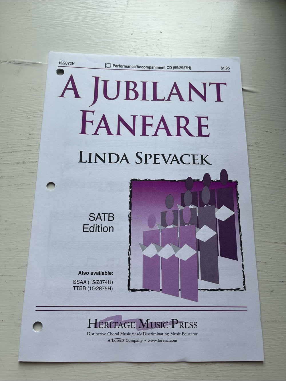 🎶 A Jubilant Fanfare, Linda Spevacek —SATB Edition